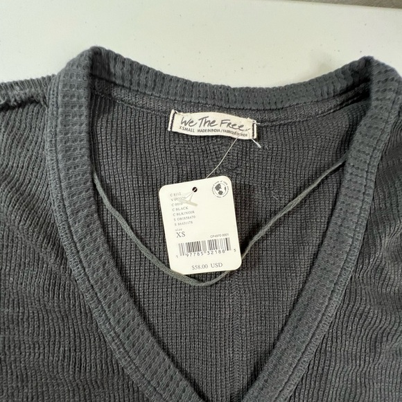 We The Free Womens Sail Away Long Sleeve Solid Top, Dark Gray, NWT - Picture 5 of 11